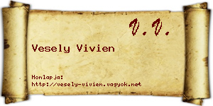 Vesely Vivien névjegykártya